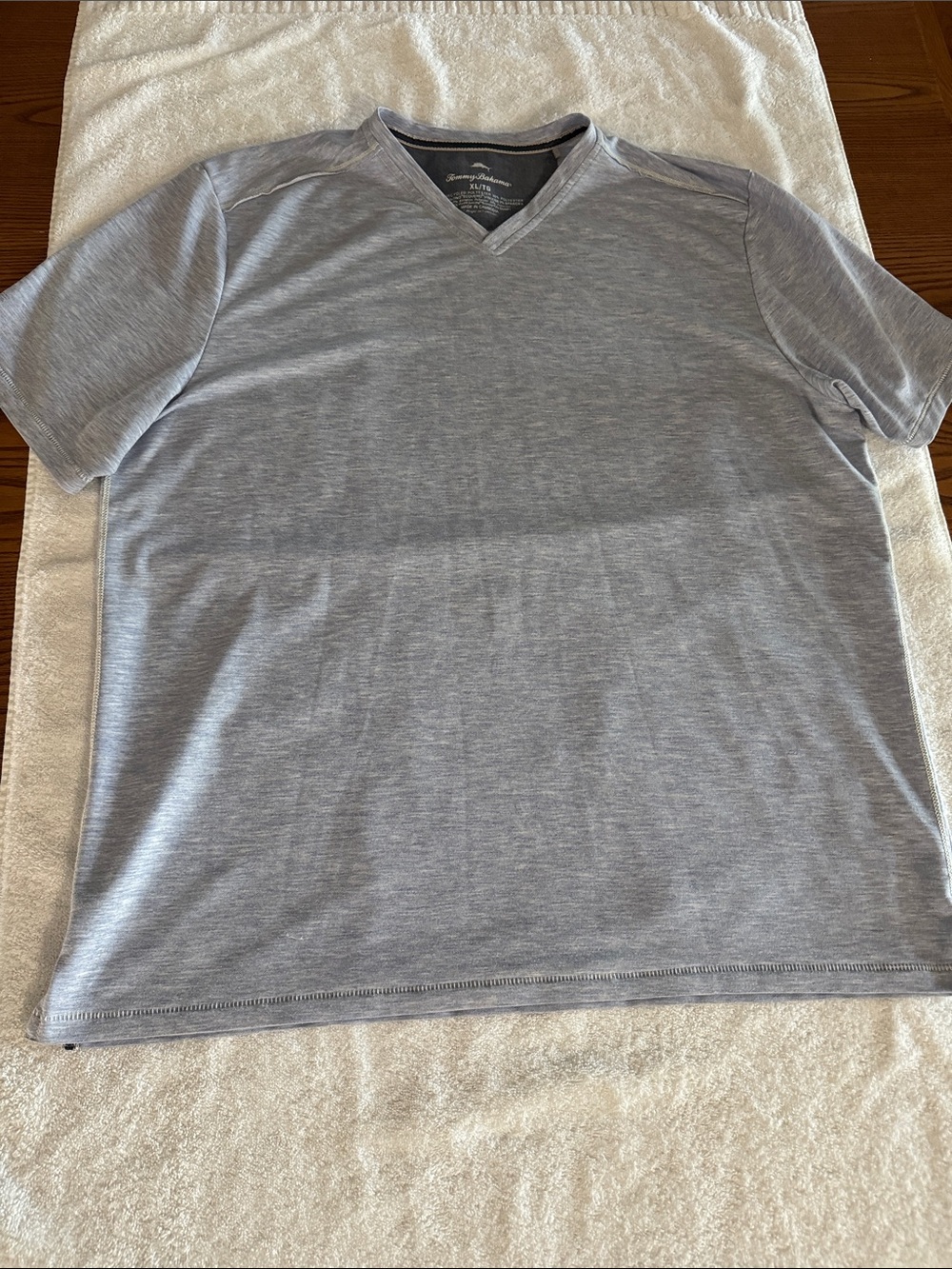 Tommy Bahama Light Gray V-Neck Tee